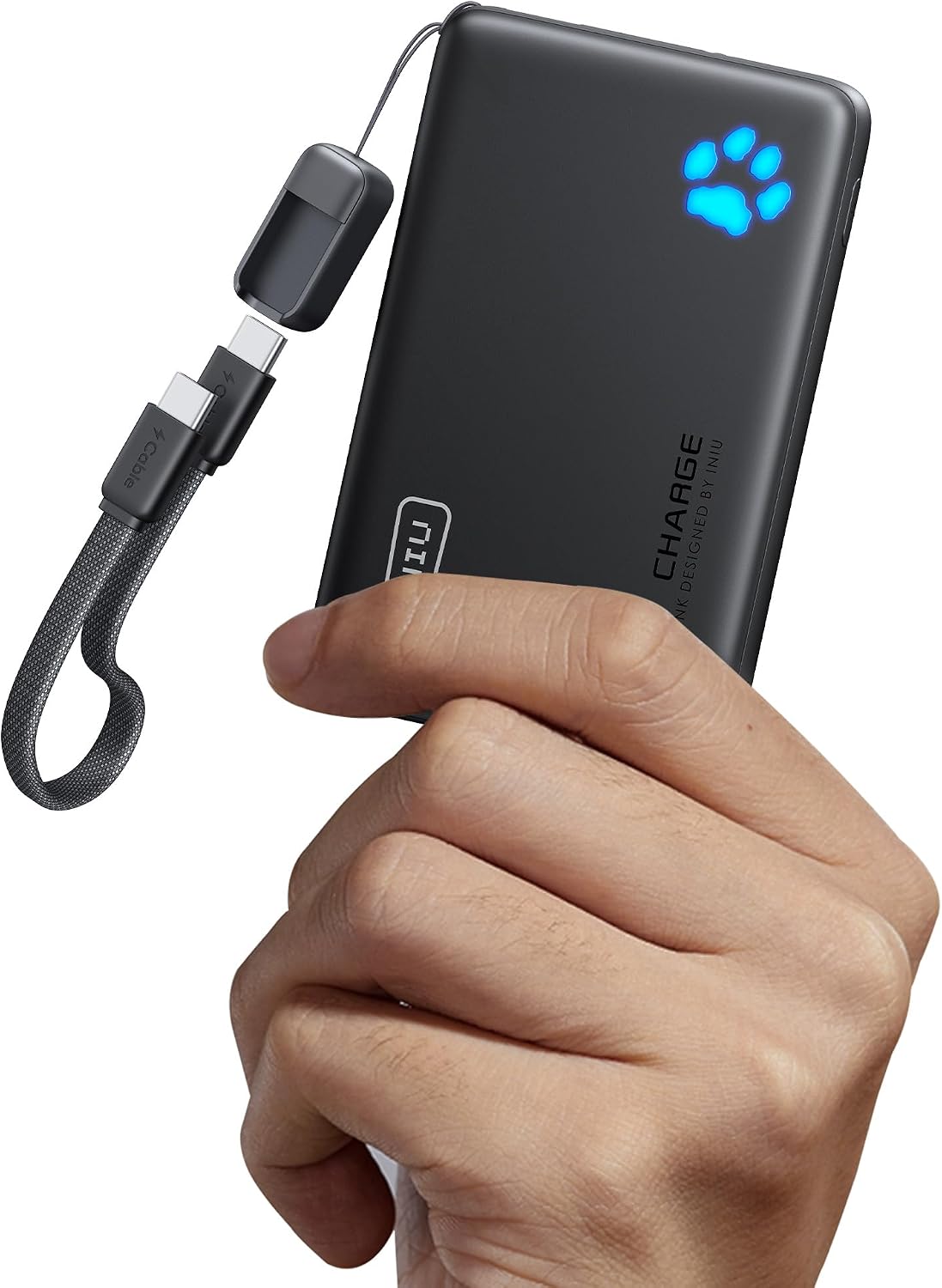 INIU 10000mAh 45W Fast Charging Portable Charger, Smaller Travel Power Bank
