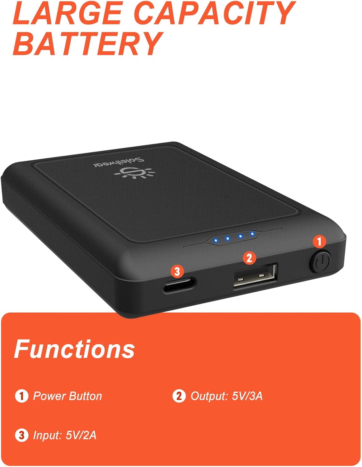 Soleilwear Power Bank for Heated Vest 10000mAh/5V - Image 3